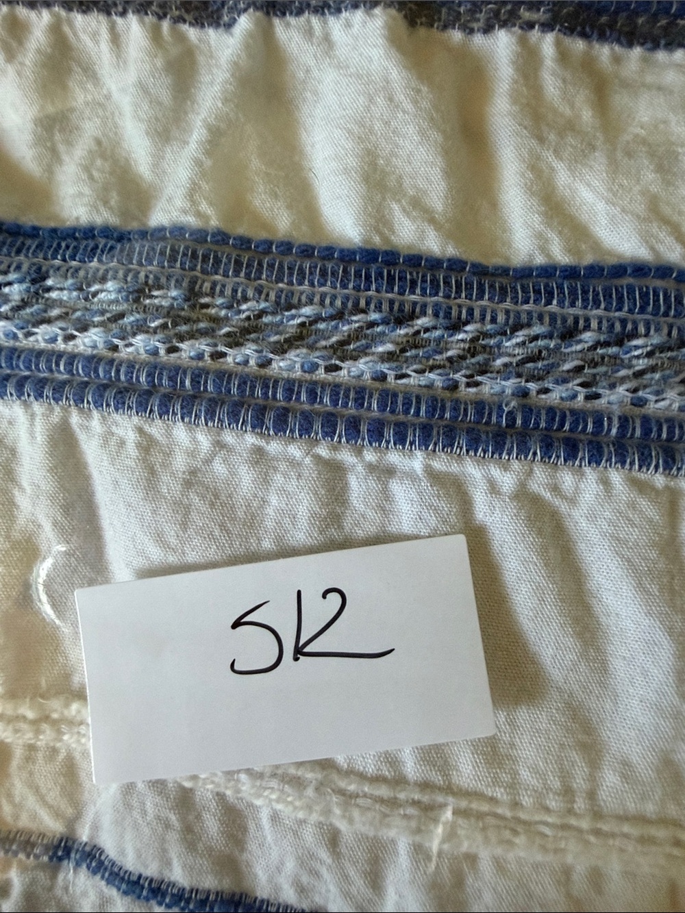 J. McLaughlin Santorini Embroidered Jacquard Blue And White Stripe Shorts Sz 2 - Picture 8 of 8